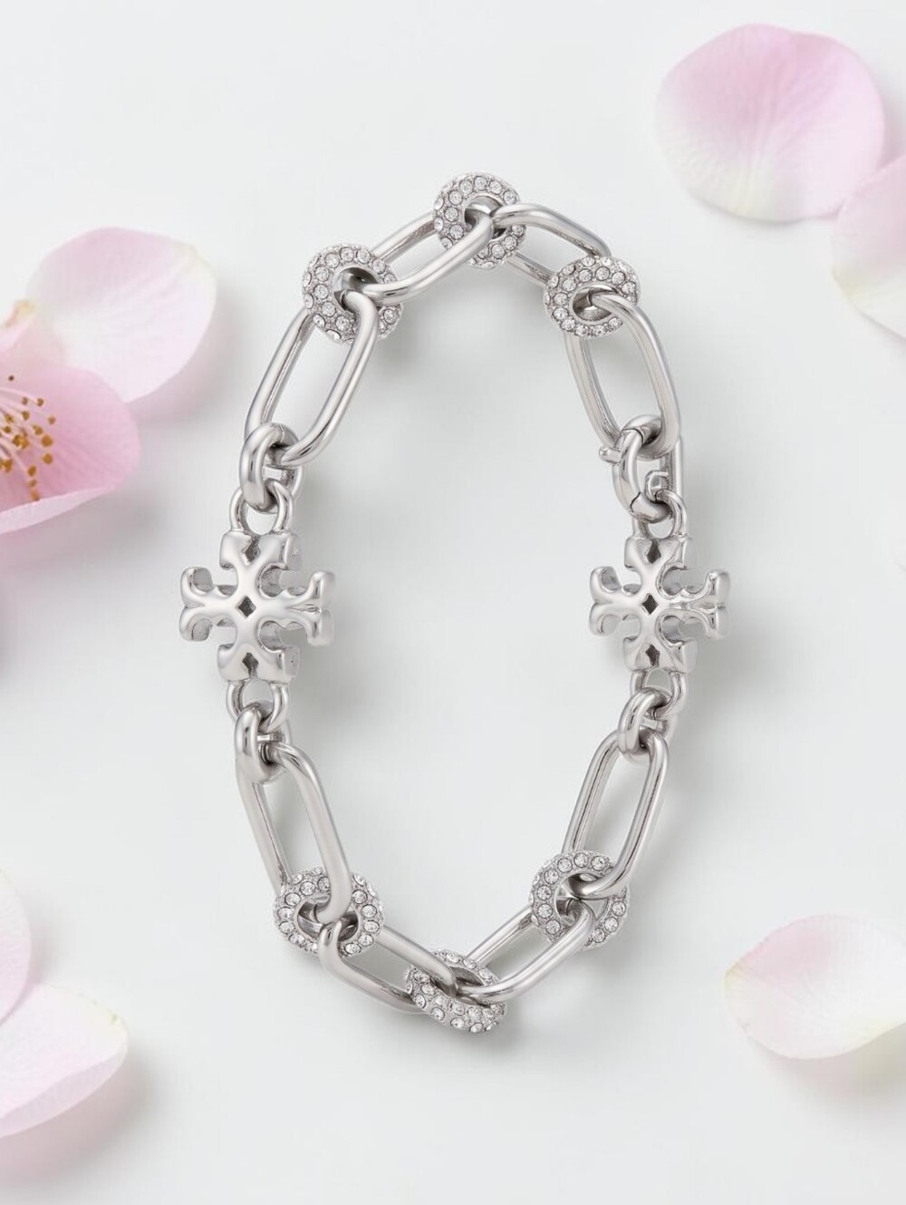 Tory Burch Roxanne Pavé Crystal Links Bracelet